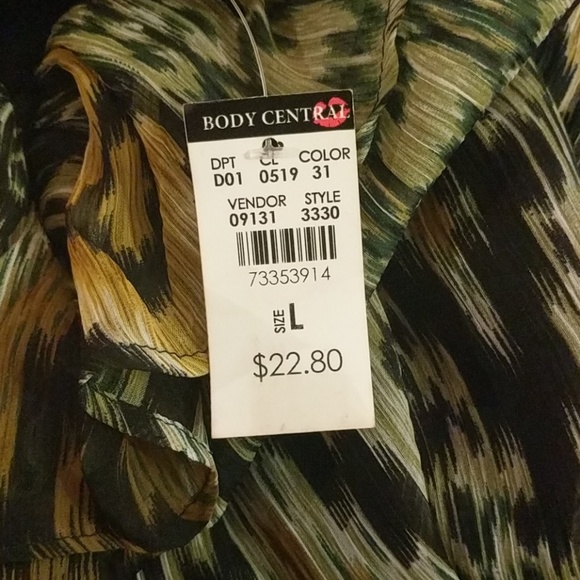 Body Central | Green Ikat Strapless Dress - Picture 4 of 4